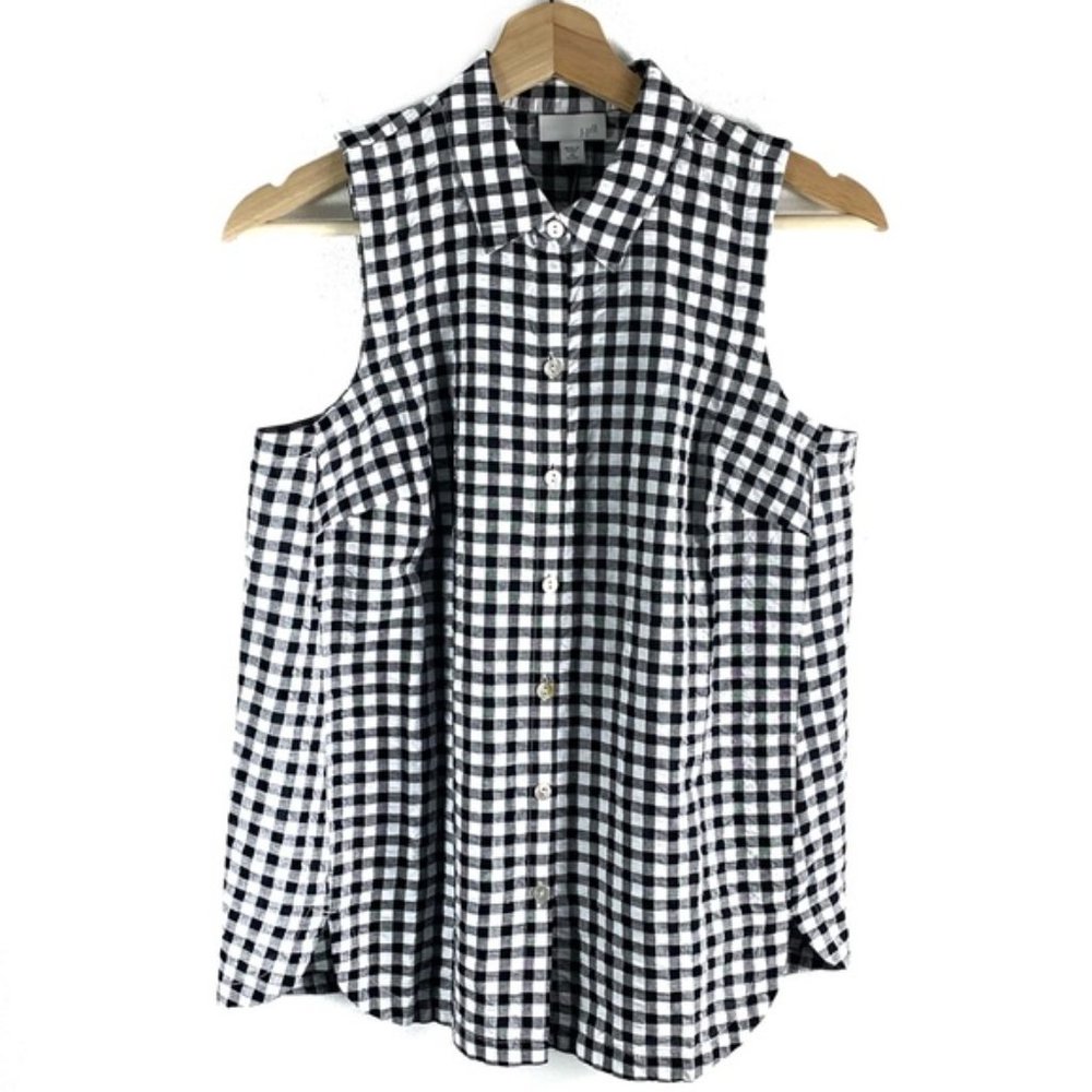 J. Jill Petite Sleeveless Gingham Top